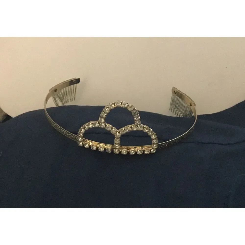 Pretty New Rhinestone Princess Tiara Crown - Picture 1 of 1